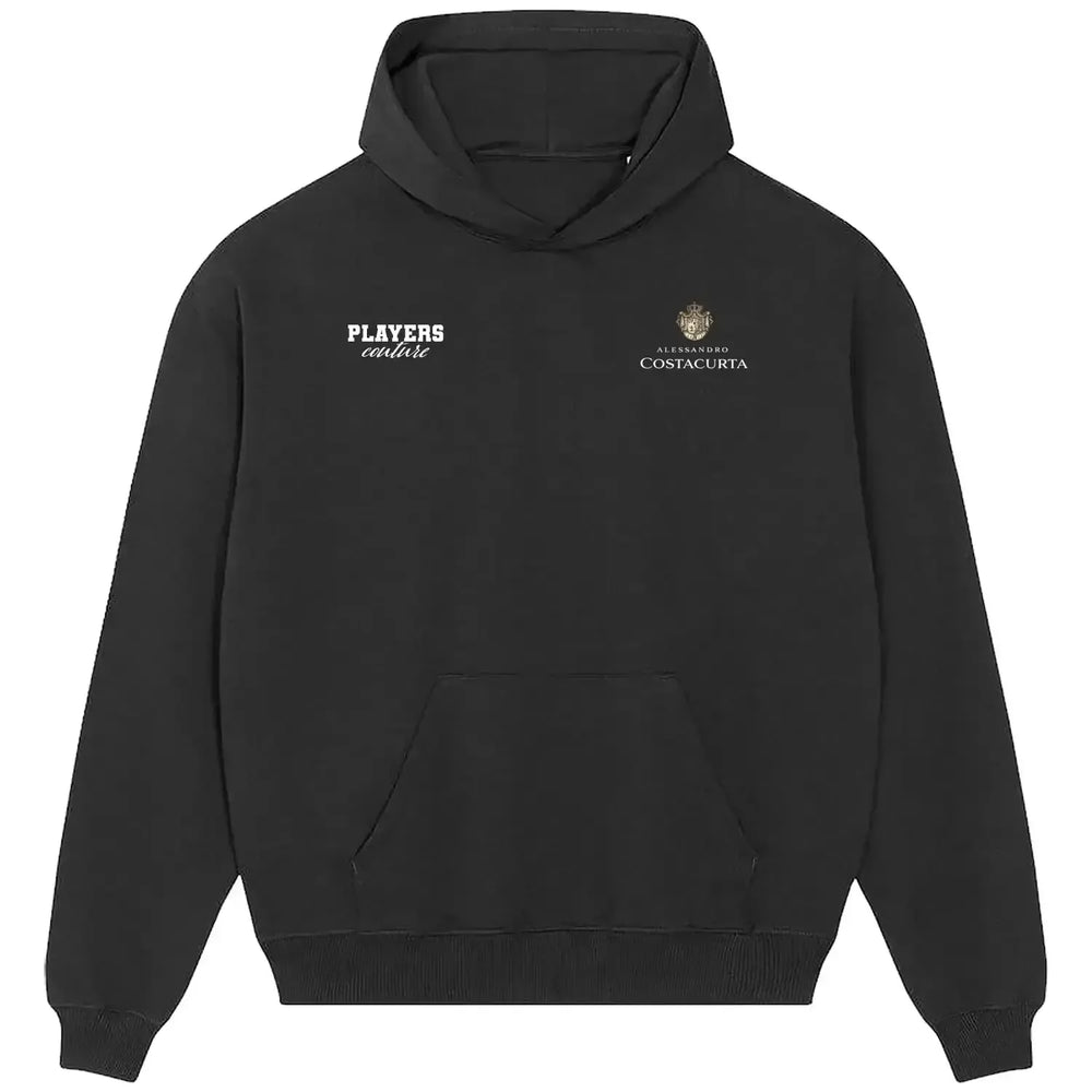 Alessandro Costacurta hoodie – black men's hoodie featuring the Alessandro Costacurta Players Couture logo