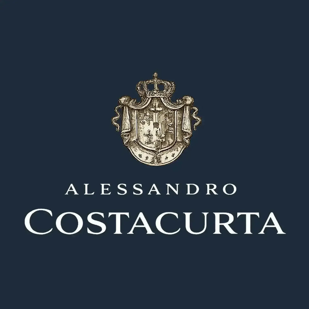 Alessandro Costacurta Logo Men's T-Shirt – navy close-up detail shot of the Alessandro Costacurta Players Couture logo design