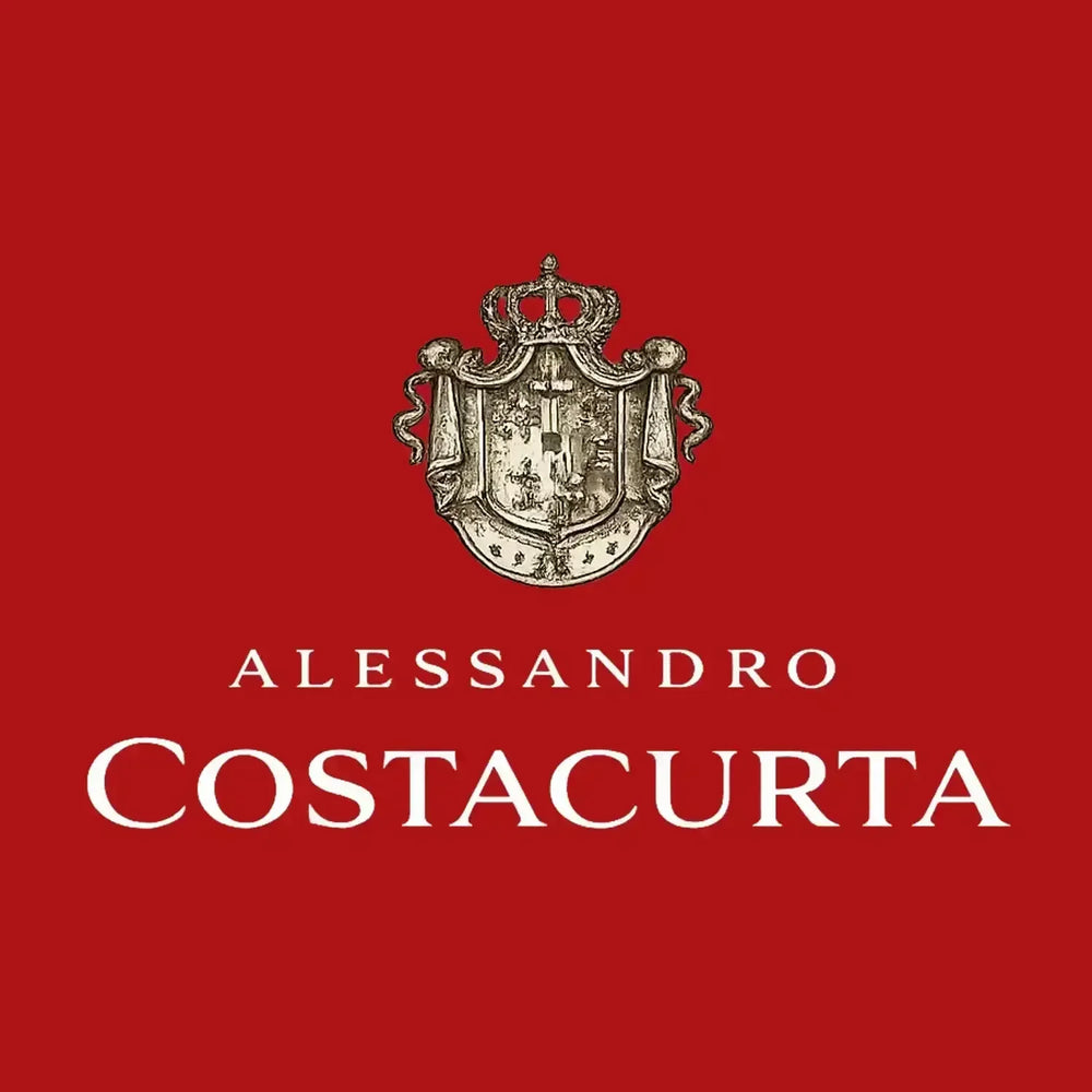Alessandro Costacurta Logo Men's T-Shirt – red close-up detail shot of the Alessandro Costacurta Players Couture logo design