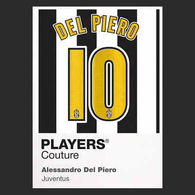 Alessandro Del Piero 10 Football Shirt Frame Men's Hoodie – black close-up detail shot of the Alessandro Del Piero Players