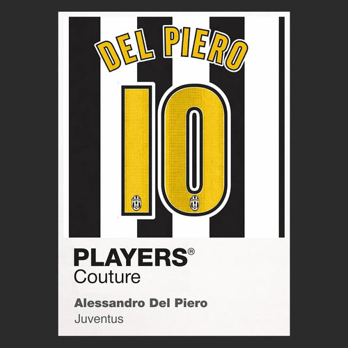 Alessandro Del Piero 10 Football Shirt Frame Men's Hoodie – black close-up detail shot of the Alessandro Del Piero Players