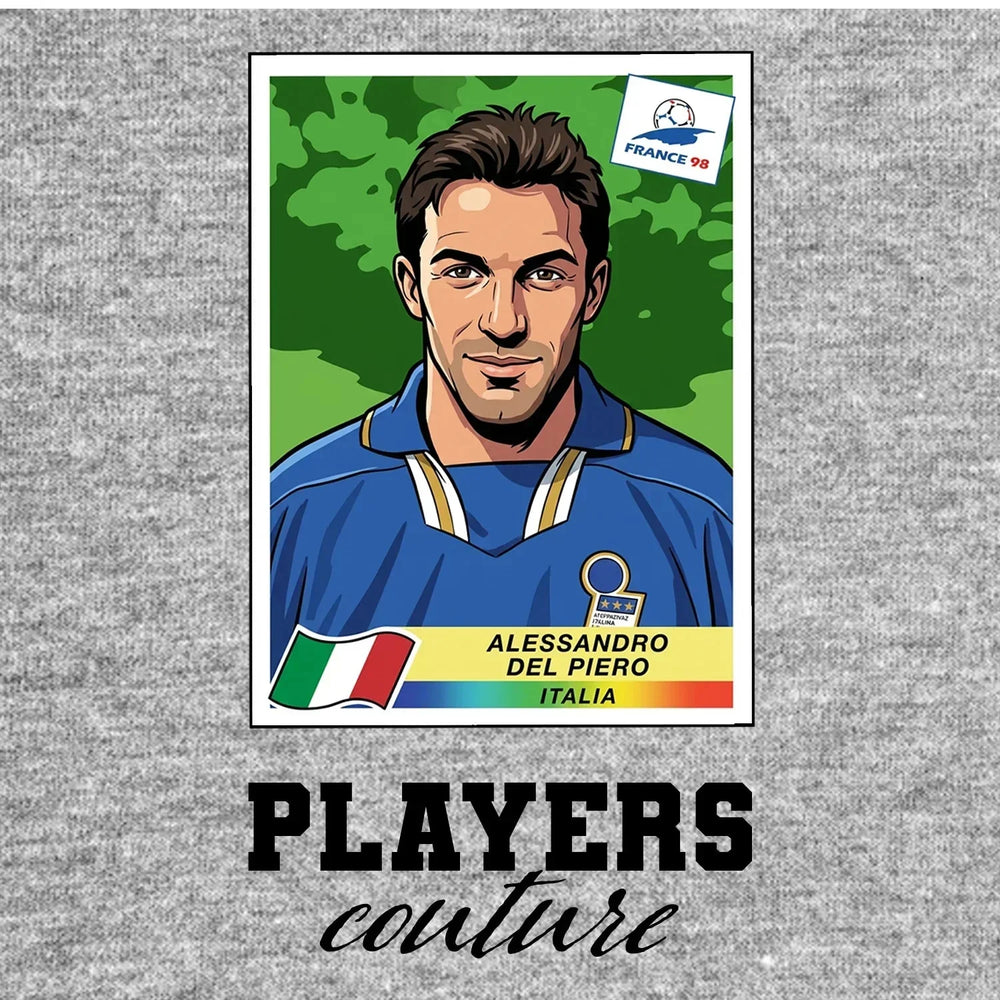 Alessandro Del Piero World Cup Sticker Men's Hoodie – alessandro del piero grey Players Couture design