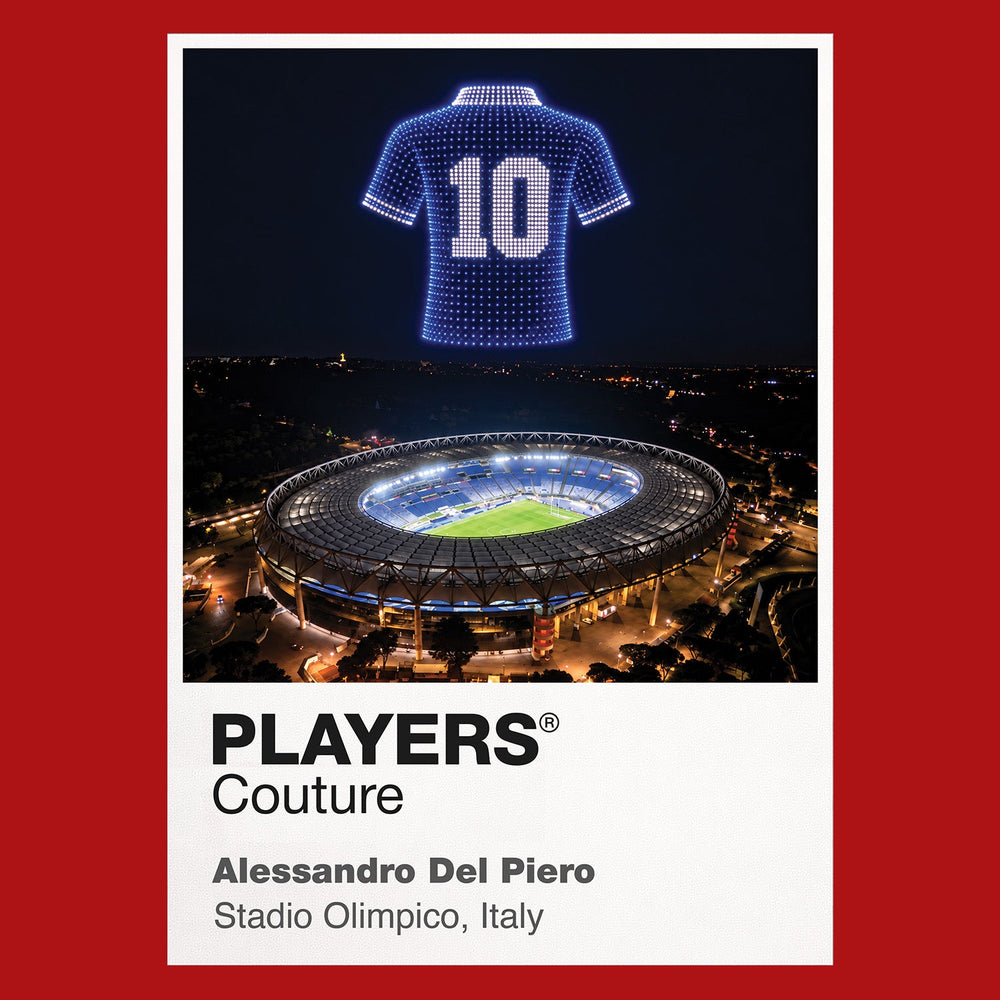 Alessandro Del Piero Italy number 10 Icons in Lights Frame artwork in red
