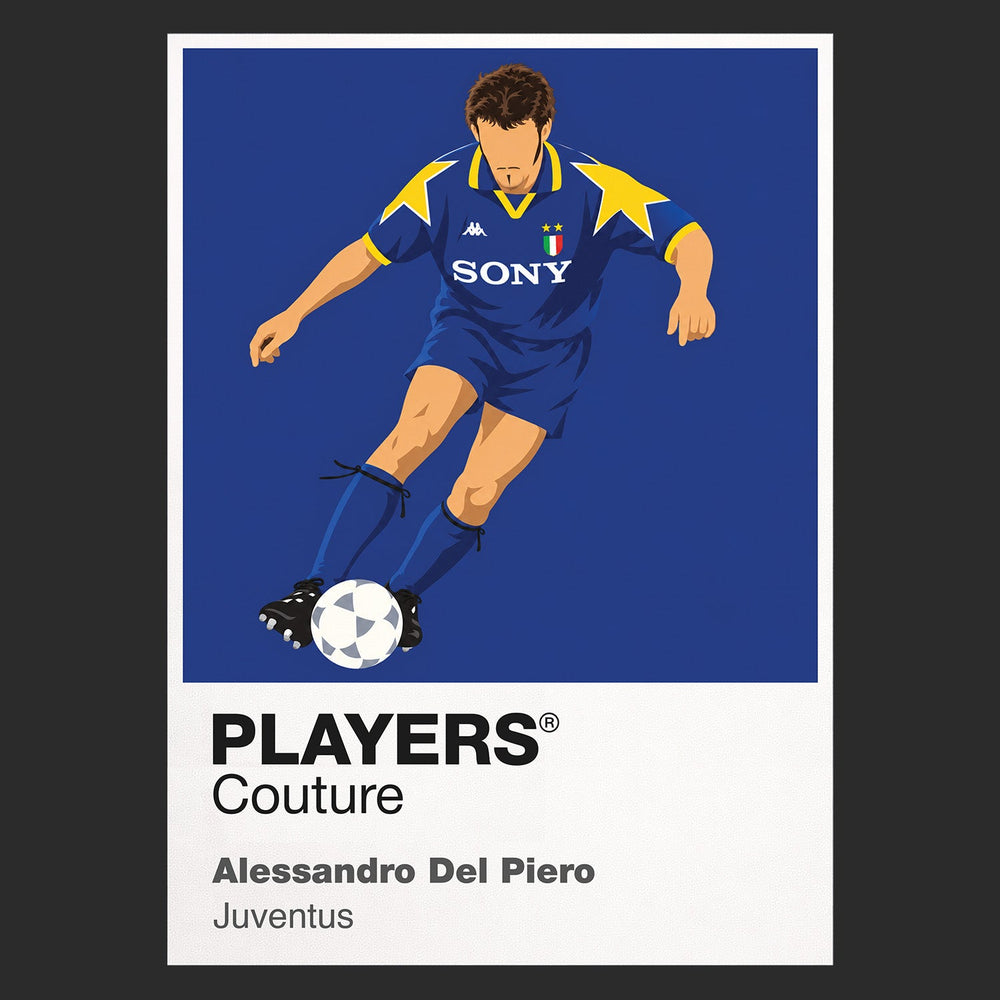 Alessandro Del Piero Juventus blue away Icon Frame artwork in black