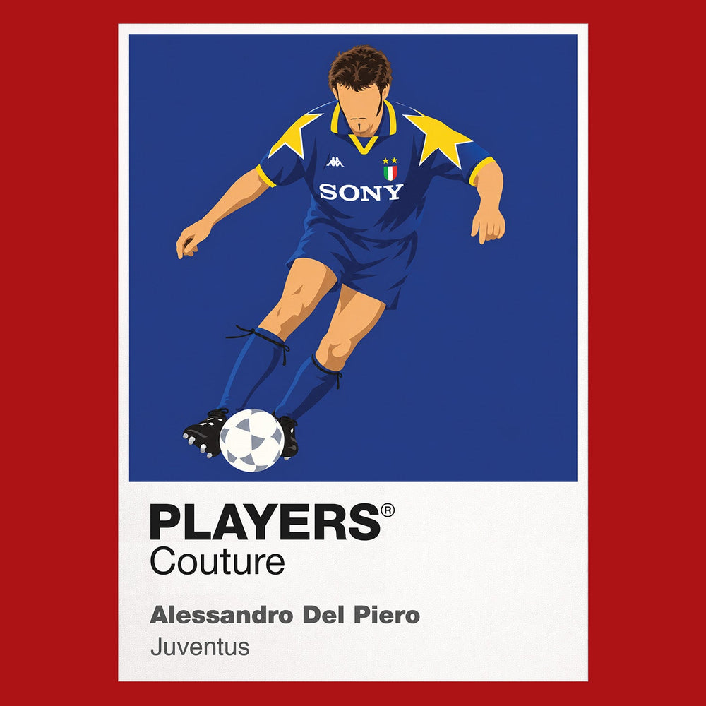 Alessandro Del Piero Juventus blue away Icon Frame artwork in red