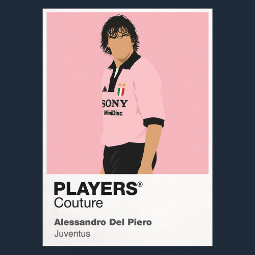 Alessandro Del Piero Pink Juventus Icon Frame artwork in navy
