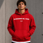 alessandro-del-piero name-print hoodie - red