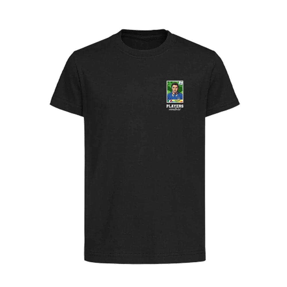 Alessandro Del Piero World Cup Sticker Kids T-Shirt – alessandro del piero sticker kids black tshirt Players Couture design