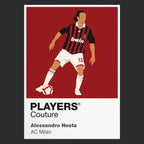 Alessandro Nesta AC Milan black Icon Frame artwork detail