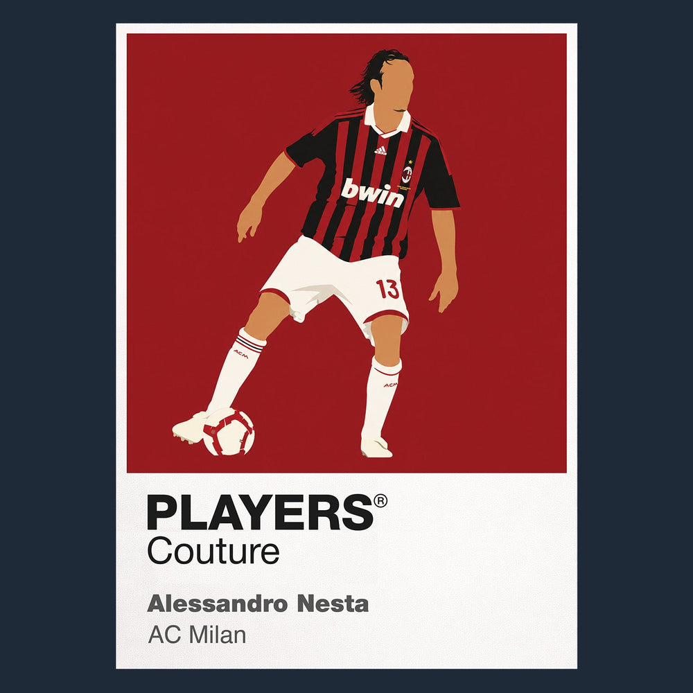 Alessandro Nesta AC Milan navy Icon Frame artwork detail