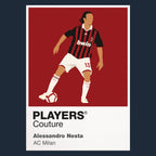 Alessandro Nesta AC Milan navy Icon Frame artwork detail