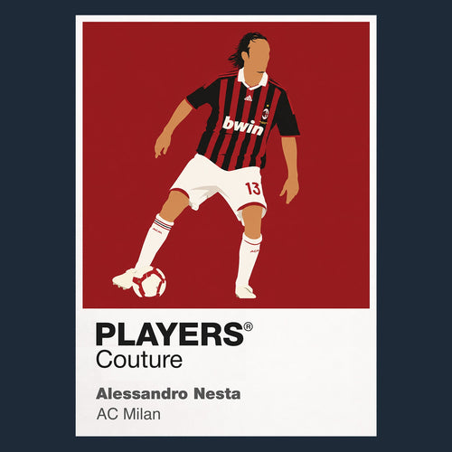 Alessandro Nesta AC Milan navy Icon Frame artwork detail