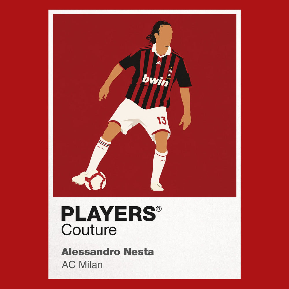 Alessandro Nesta AC Milan red Icon Frame artwork detail