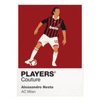 Alessandro Nesta AC Milan white Icon Frame artwork detail