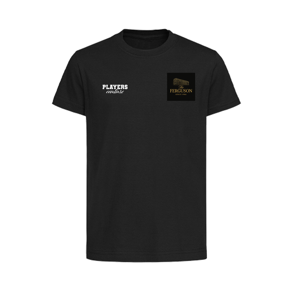 Alex Ferguson Logo Players Couture Kids T-Shirt Black