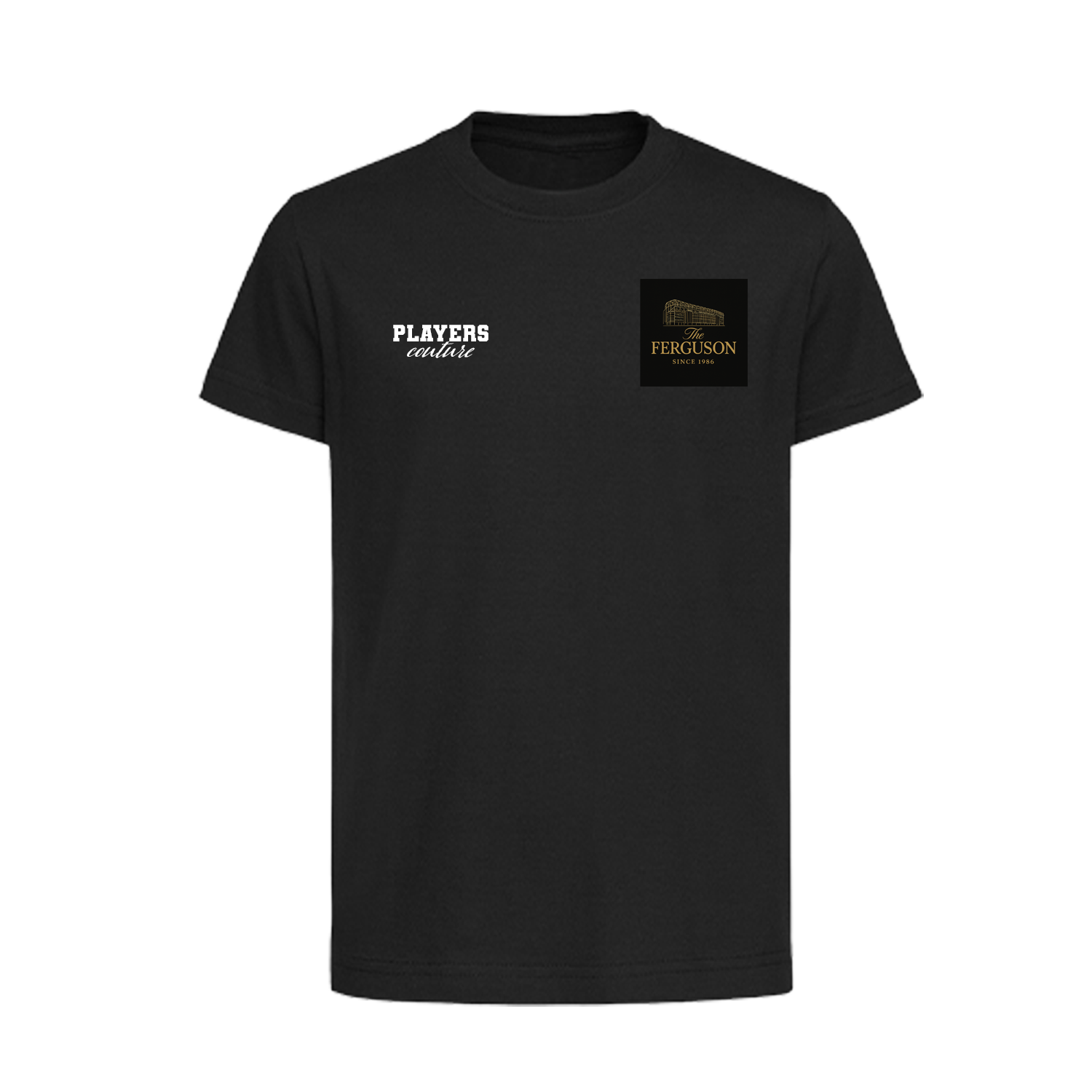 Alex Ferguson Logo Players Couture Kids T-Shirt Black