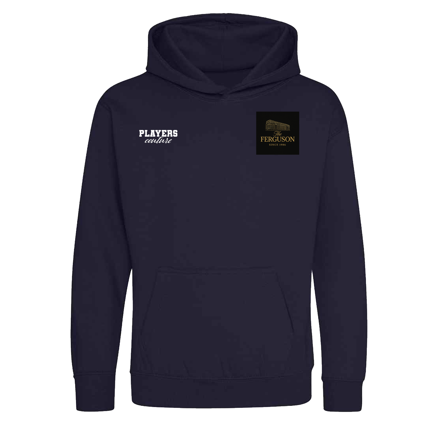 Alex Ferguson Logo Players Couture Kids Hoodie Navy