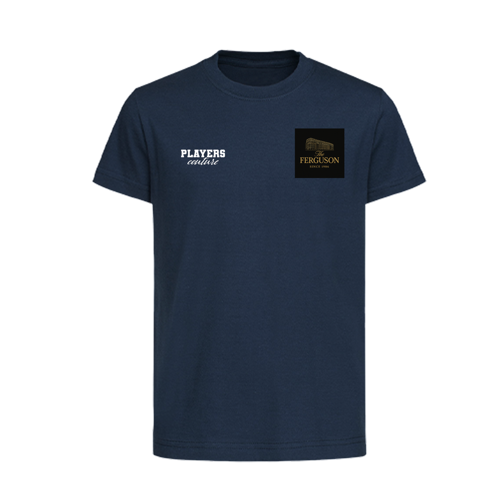 Alex Ferguson Logo Players Couture Kids T-Shirt Navy