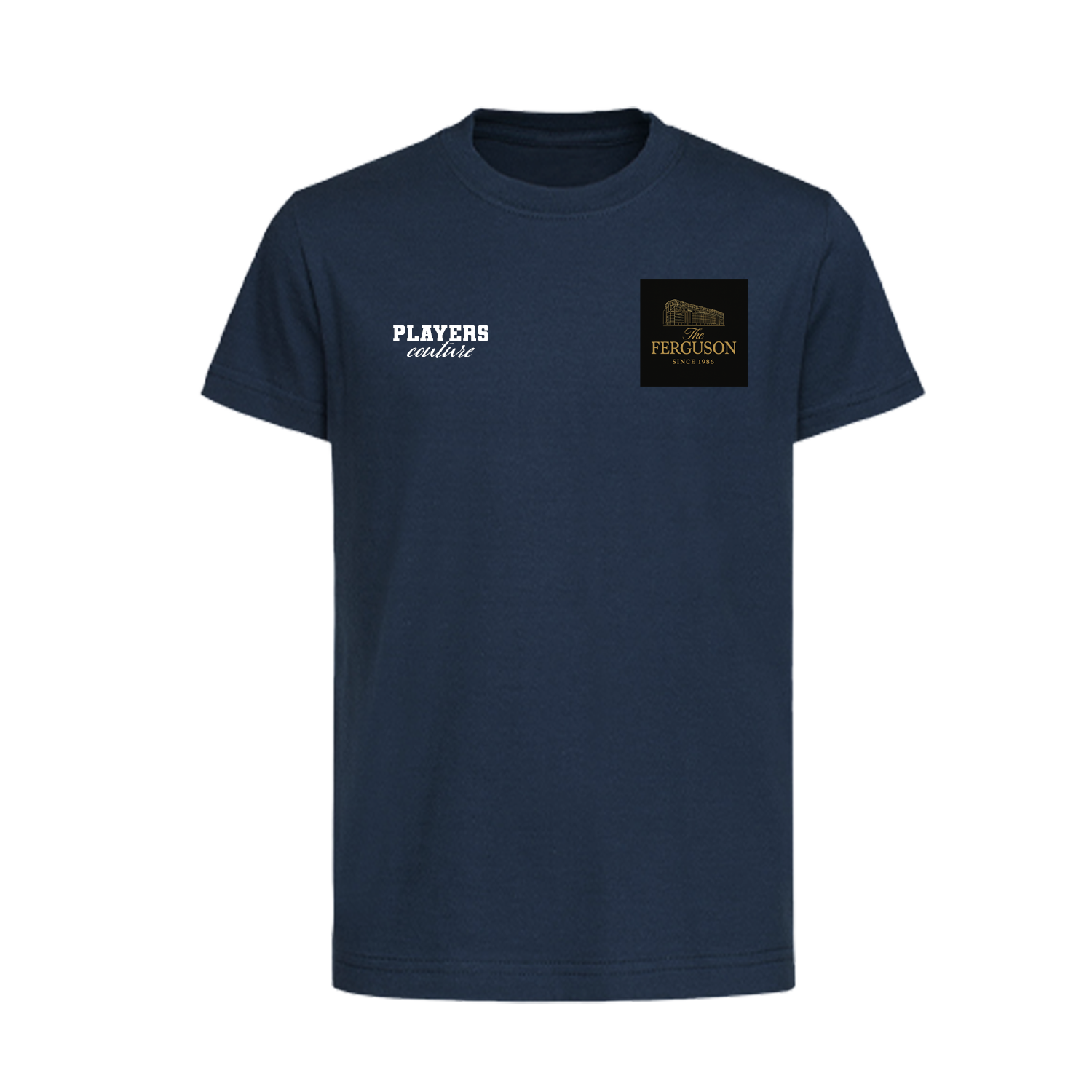 Alex Ferguson Logo Players Couture Kids T-Shirt Navy