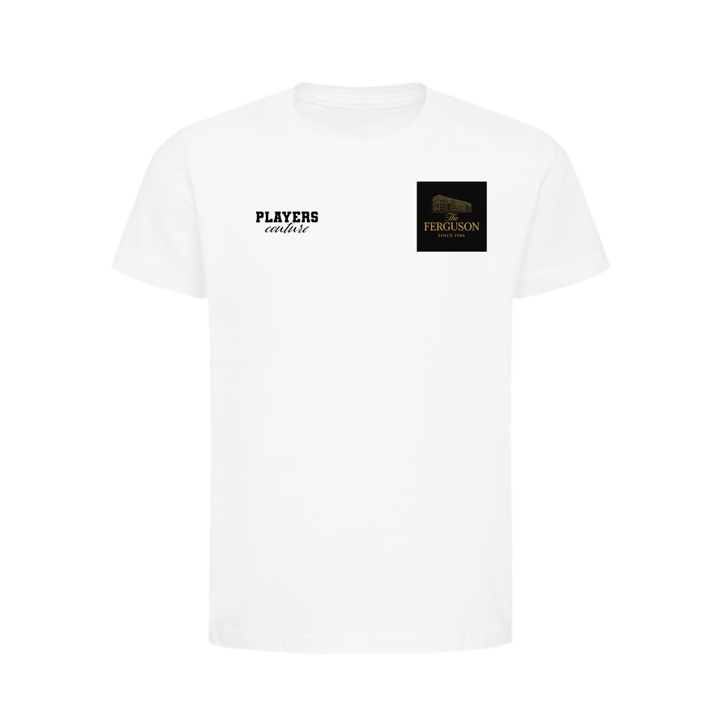 Alex Ferguson Logo Players Couture Kids T-Shirt White