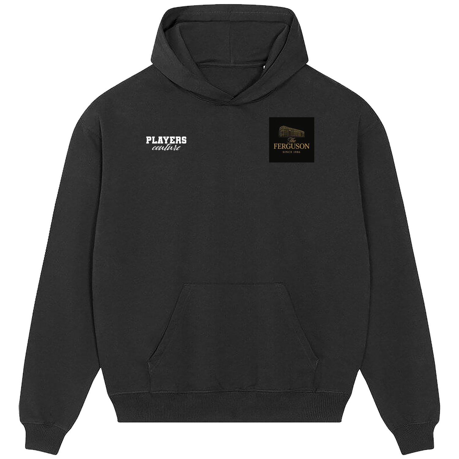 Alex Ferguson Logo Players Couture Men's Casual Hoodie Black