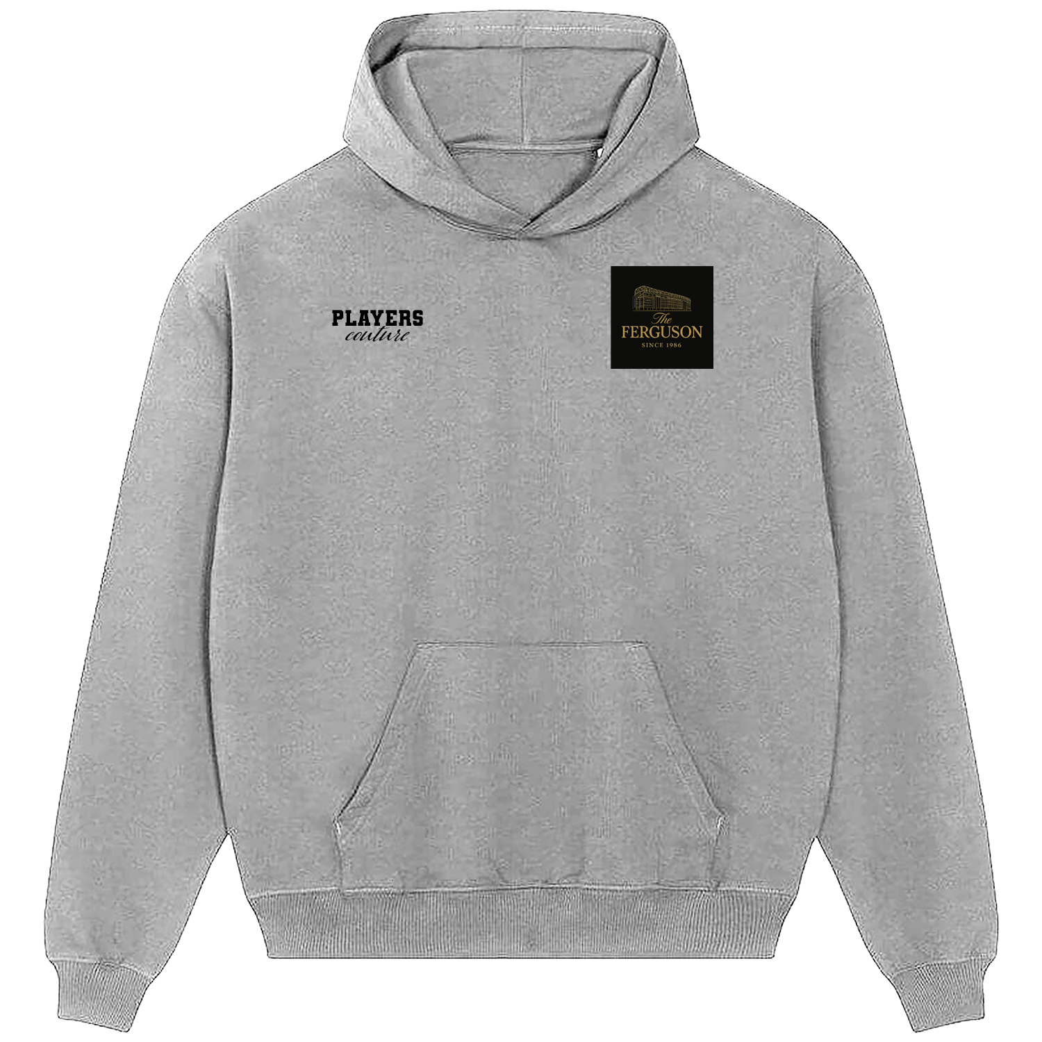 Alex Ferguson Logo Players Couture Men's Casual Hoodie Gray