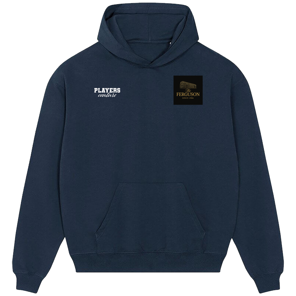Alex Ferguson Logo Players Couture Men's Casual Hoodie Navy