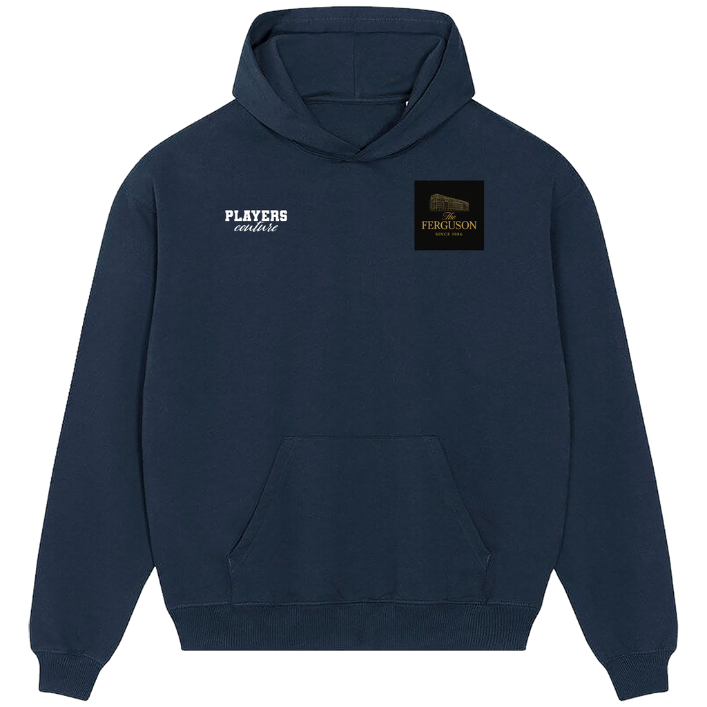 Alex Ferguson Logo Players Couture Men's Casual Hoodie Navy