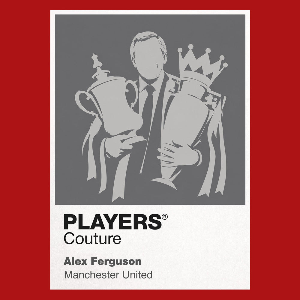 Sir Alex Ferguson Manchester United Icon Frame artwork in red
