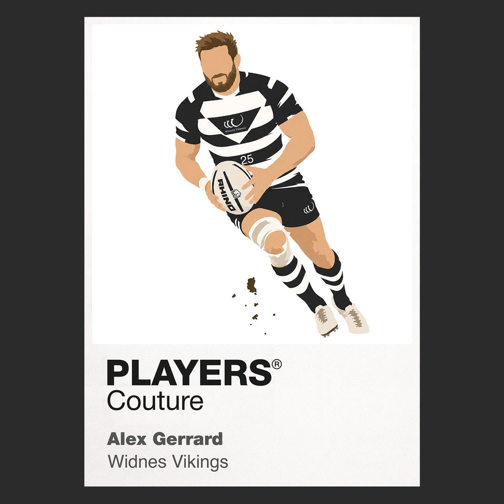 Alex Gerrard Widnes Vikings rugby league T-shirt black