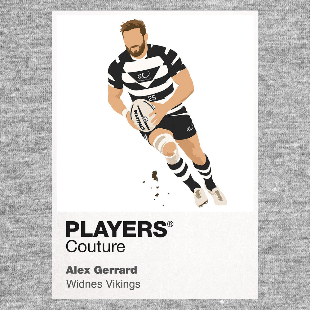 Alex Gerrard Widnes Vikings rugby league T-shirt grey
