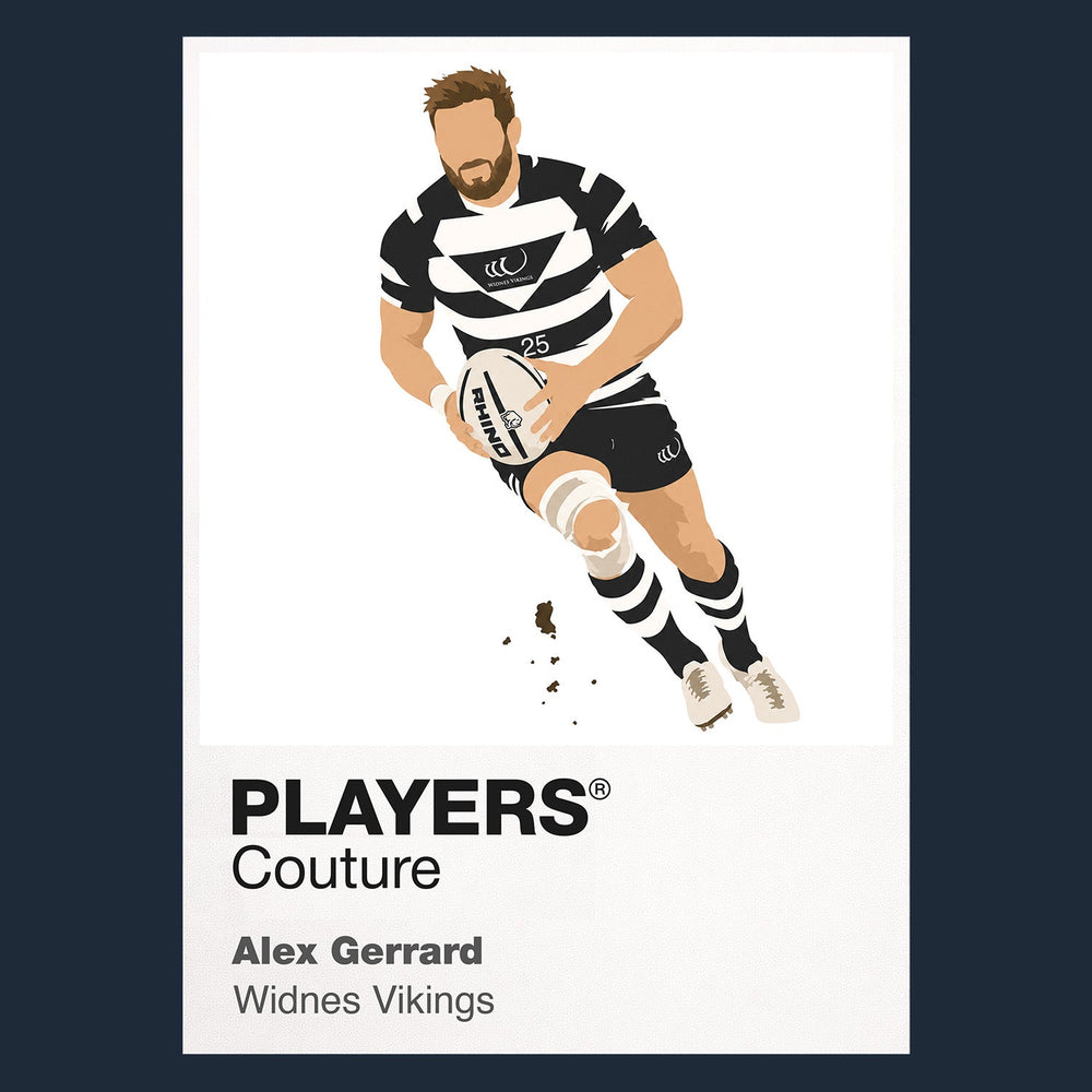 Alex Gerrard Widnes Vikings rugby league T-shirt navy
