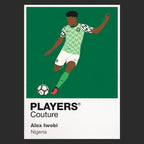 Alex Iwobi Nigeria Icon Frame artwork in black