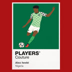 Alex Iwobi Nigeria Icon Frame artwork in red