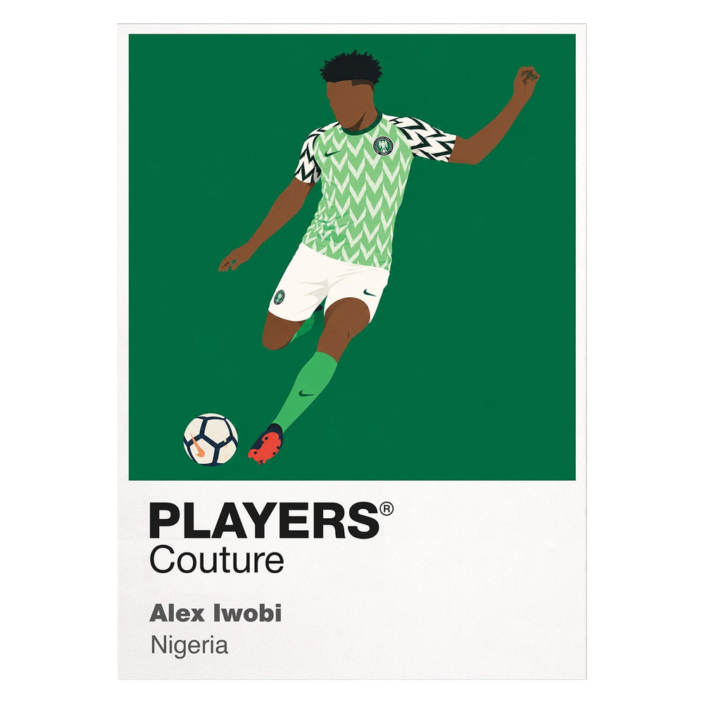 Alex Iwobi Nigeria Icon Frame artwork on white
