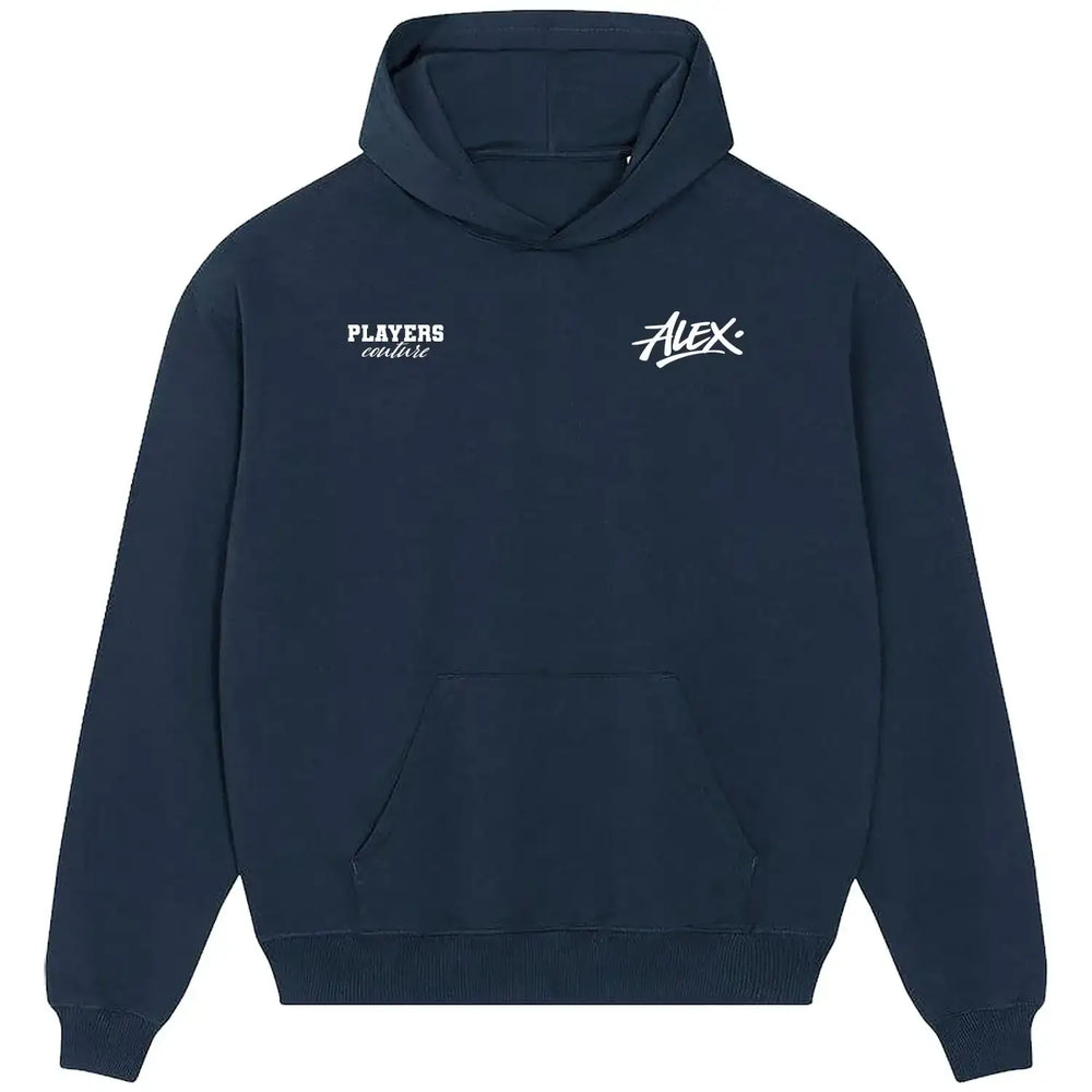 Alex Logo Players Couture Men's Casual Hoodie - Navy / S | AC Milan, Brazil, Chelsea, Fashion Collection, Football, Hoodies, Men's, PSG, PSV Eindhoven, Santos FC, Volume 1