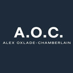 Alex Oxlade Chamberlain Logo Men's Hoodie – navy close-up detail shot of the Alex Oxlade Chamberlain Players Couture logo