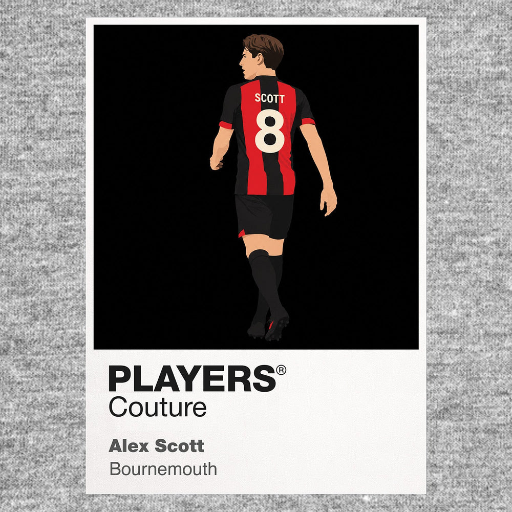 Alex Scott Bournemouth grey Icon Frame artwork detail