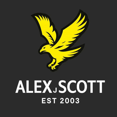 Alex Scott Logo Men's T-Shirt – black close-up detail shot of the Alex Scott Players Couture logo design