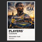 Alexander Isak Sweden Atlas Frame artwork by Players Couture