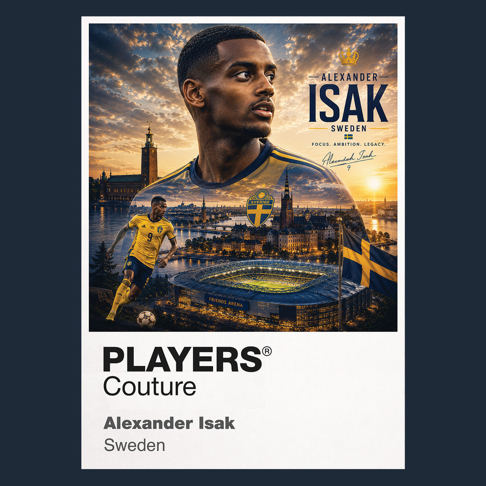 Alexander Isak Sweden Atlas Frame artwork by Players Couture