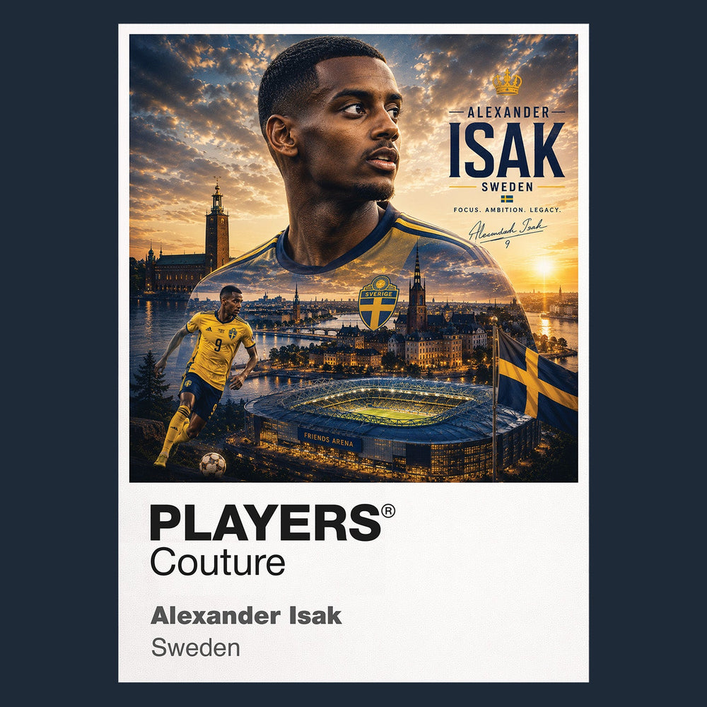 Alexander Isak Sweden Atlas Frame artwork by Players Couture