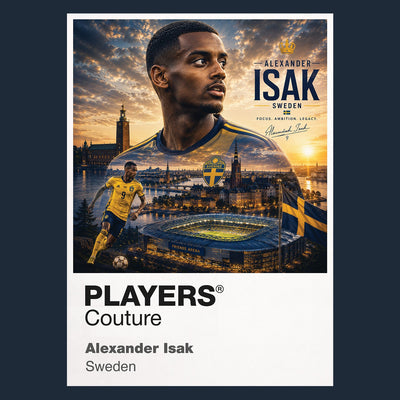 Alexander Isak Sweden Atlas Frame artwork by Players Couture