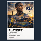 Alexander Isak Sweden Atlas Frame artwork by Players Couture