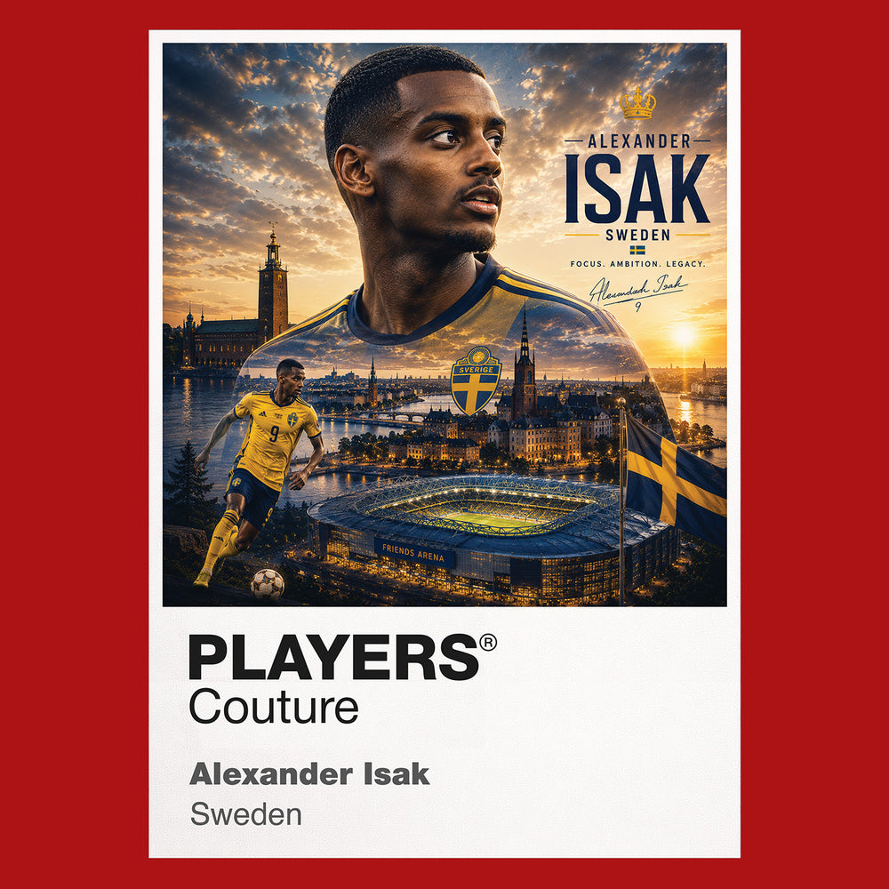 Alexander Isak Sweden Atlas Frame artwork by Players Couture