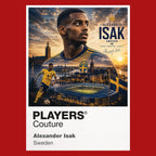 Alexander Isak Sweden Atlas Frame artwork by Players Couture
