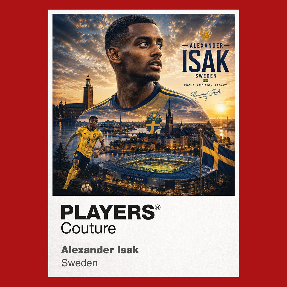 Alexander Isak Sweden Atlas Frame artwork by Players Couture