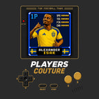 Alexander Isak 1P 8-Bit hoodie retro gaming design by Players Couture