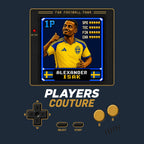 Alexander Isak 1P 8-Bit t-shirt retro gaming design by Players Couture