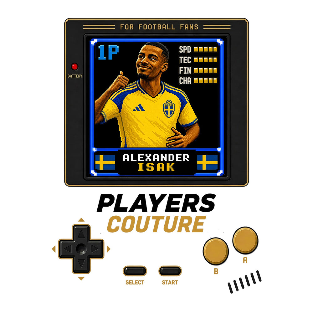 Alexander Isak 1P 8-Bit hoodie retro gaming design by Players Couture